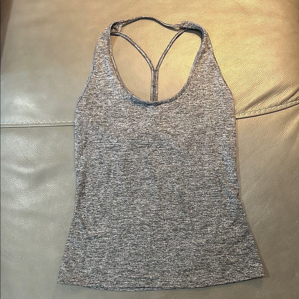 Alo Women's Gray Racerback Tank Top, size S